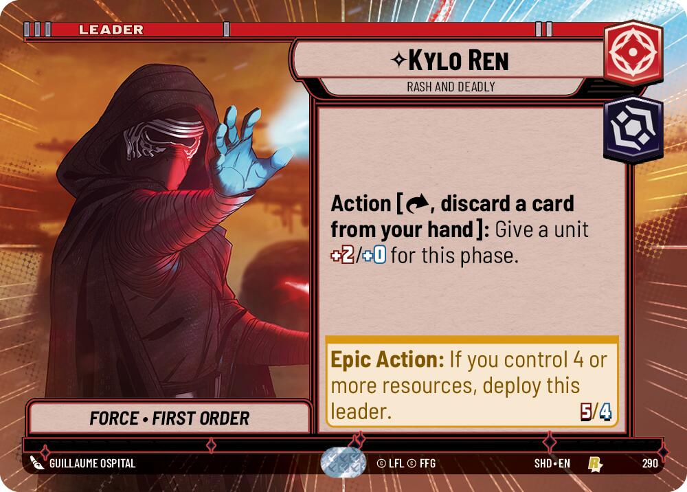 Kylo Ren - Rash and Deadly (290) (Hyperspace) (290) [Shadows of the Galaxy] | Jomio and Rueliete's Cards and Comics