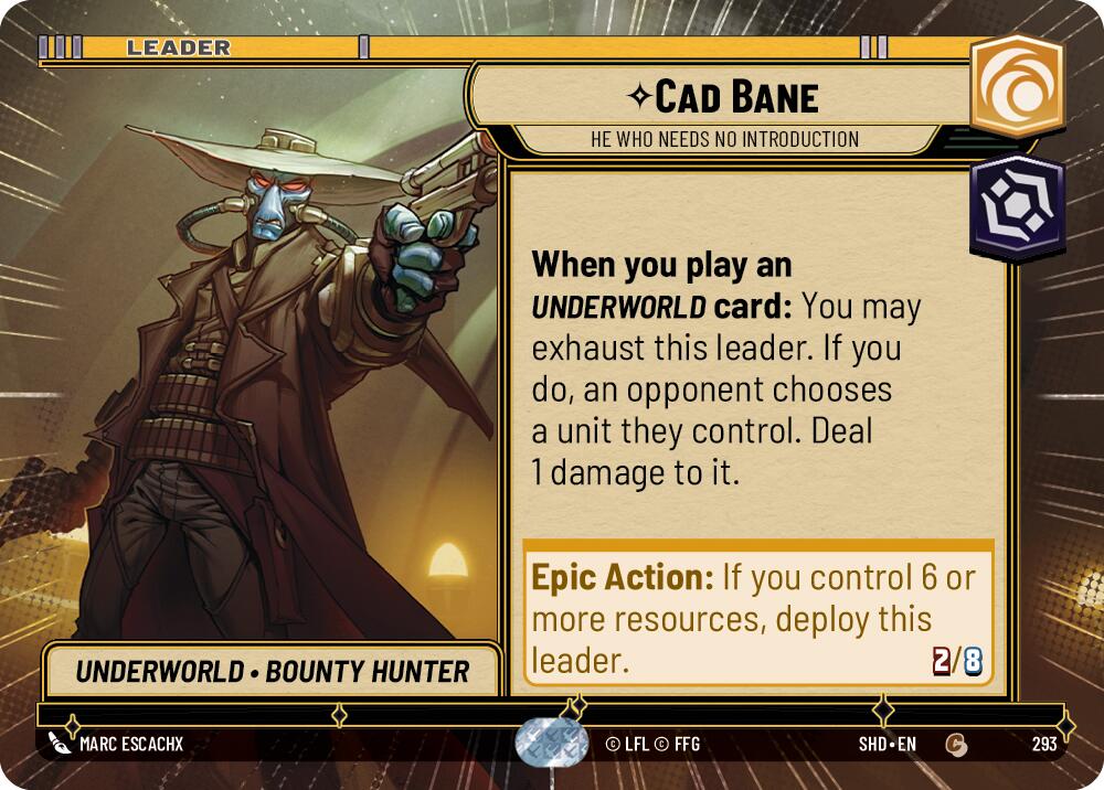 Cad Bane - He Who Needs No Introduction (293) (Hyperspace) (293) [Shadows of the Galaxy] | Jomio and Rueliete's Cards and Comics