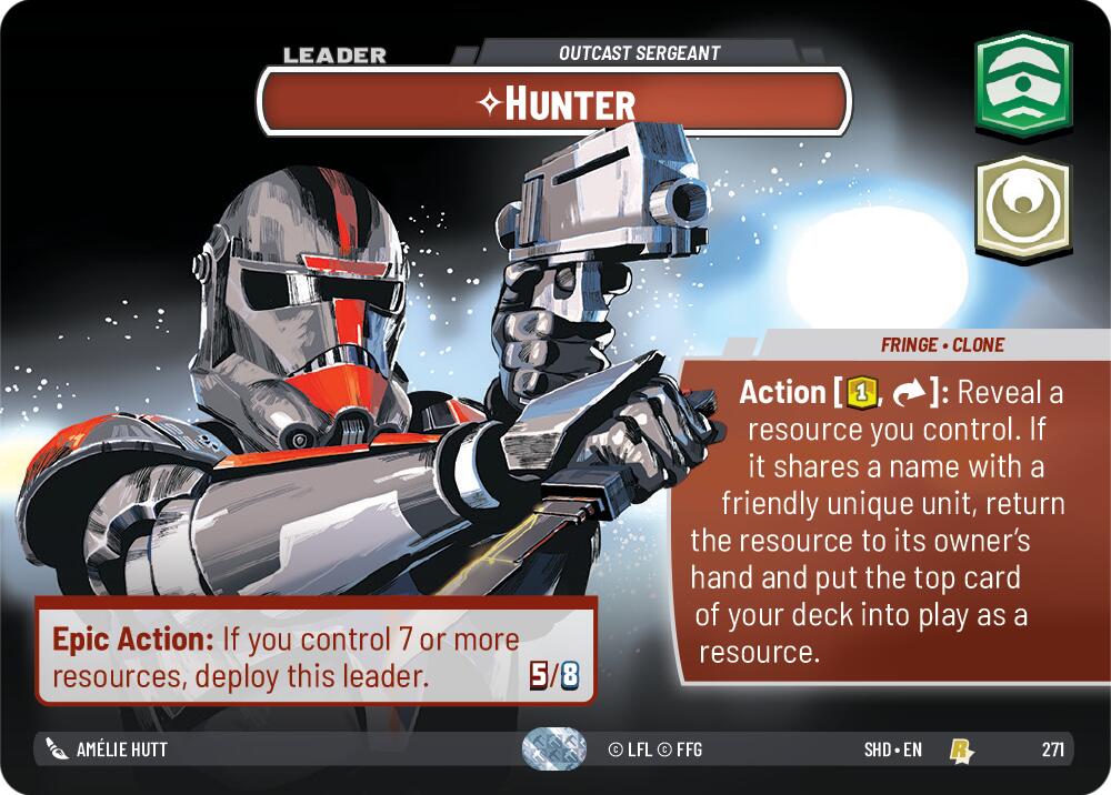 Hunter - Outcast Sergeant (271) (Showcase) (271) [Shadows of the Galaxy] | Jomio and Rueliete's Cards and Comics