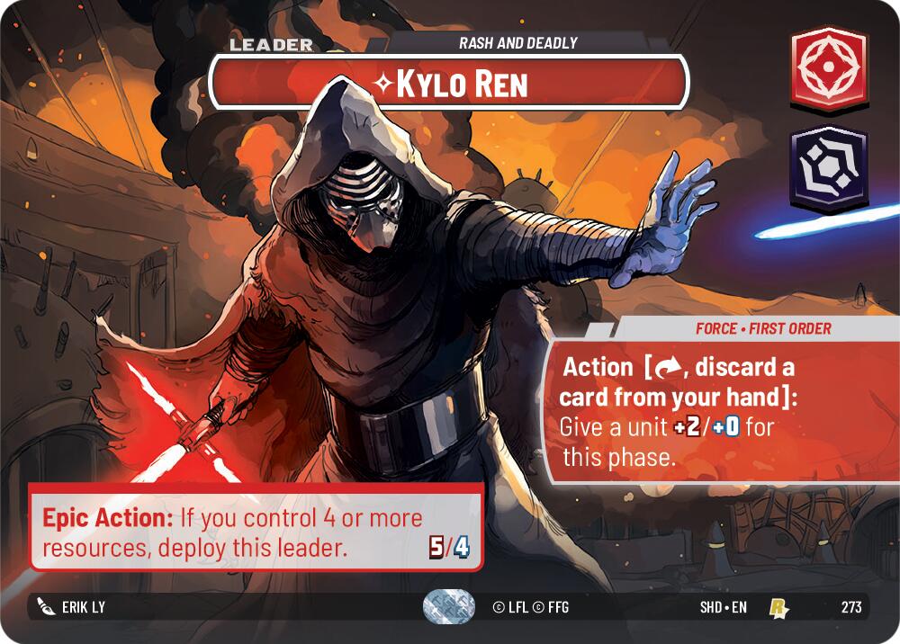 Kylo Ren - Rash and Deadly (273) (Showcase) (273) [Shadows of the Galaxy] | Jomio and Rueliete's Cards and Comics
