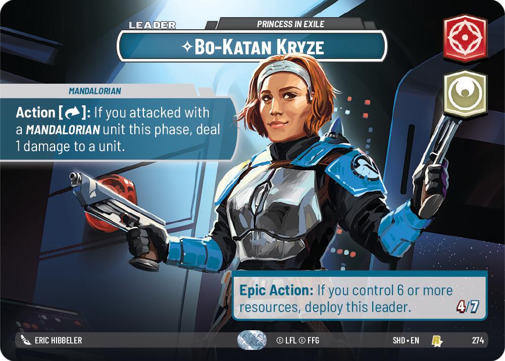 Bo-Katan Kryze - Princess in Exile (274) (Showcase) (274) [Shadows of the Galaxy] | Jomio and Rueliete's Cards and Comics