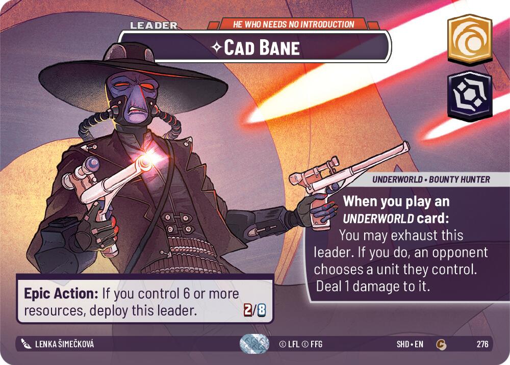 Cad Bane - He Who Needs No Introduction (276) (Showcase) (276) [Shadows of the Galaxy] | Jomio and Rueliete's Cards and Comics