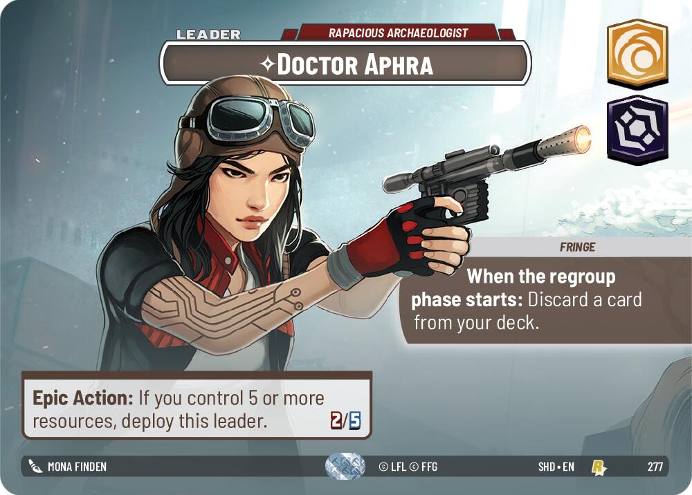Doctor Aphra - Rapacious Archaeologist (277) (Showcase) (277) [Shadows of the Galaxy] | Jomio and Rueliete's Cards and Comics
