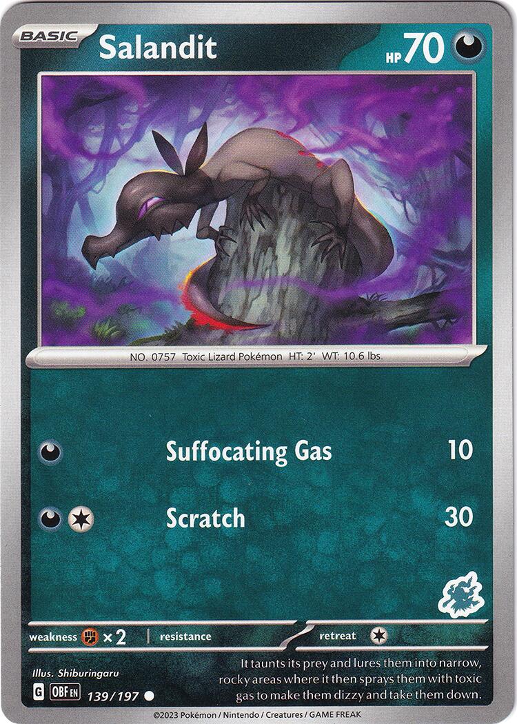 Salandit (139/197) (Darkrai Deck) [Battle Academy 2024] | Jomio and Rueliete's Cards and Comics