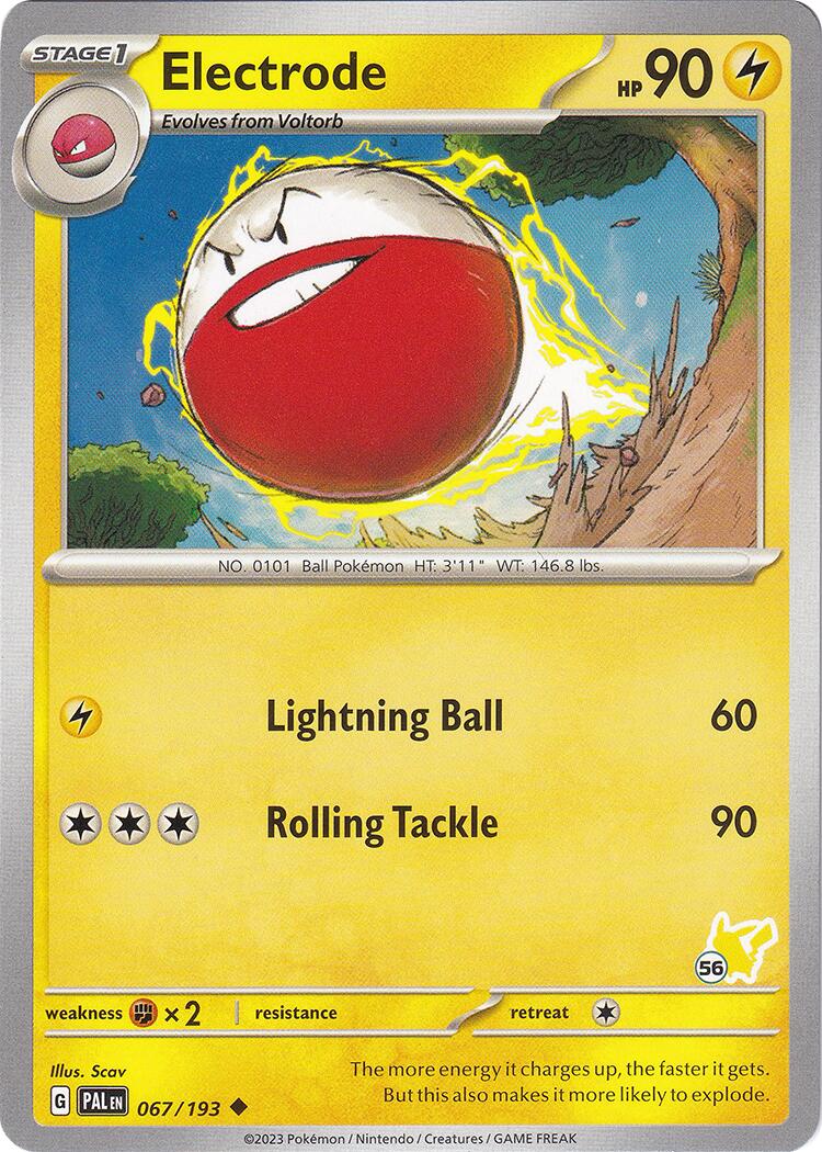 Electrode (067/193) (Pikachu Stamp #56) [Battle Academy 2024] | Jomio and Rueliete's Cards and Comics