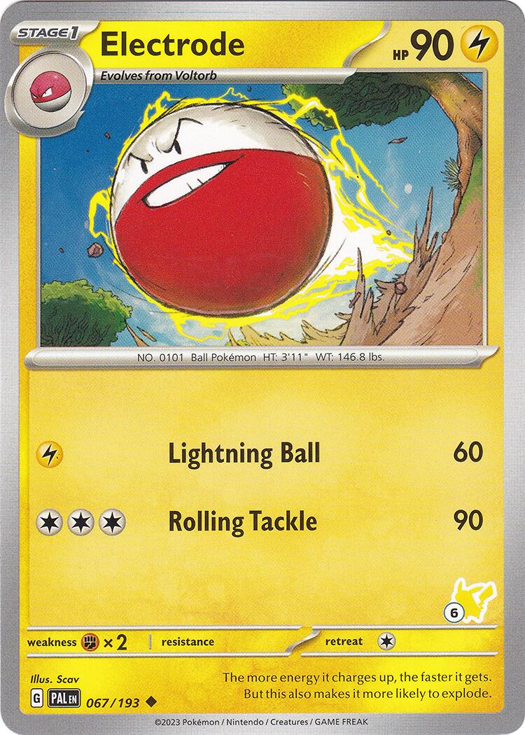 Electrode (067/193) (Pikachu Stamp #6) [Battle Academy 2024] | Jomio and Rueliete's Cards and Comics