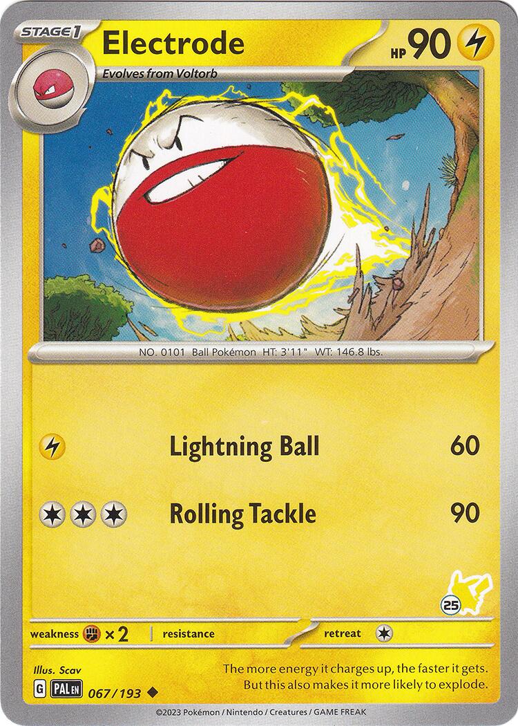 Electrode (067/193) (Pikachu Stamp #25) [Battle Academy 2024] | Jomio and Rueliete's Cards and Comics