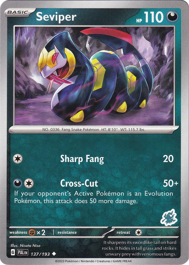 Seviper (137/193) (Darkrai Deck) [Battle Academy 2024] | Jomio and Rueliete's Cards and Comics