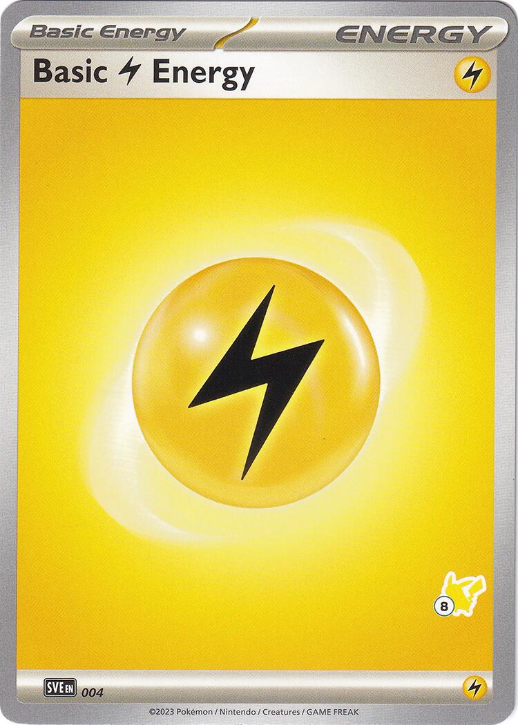 Basic Lightning Energy (004) (Pikachu Stamp #8) [Battle Academy 2024] | Jomio and Rueliete's Cards and Comics