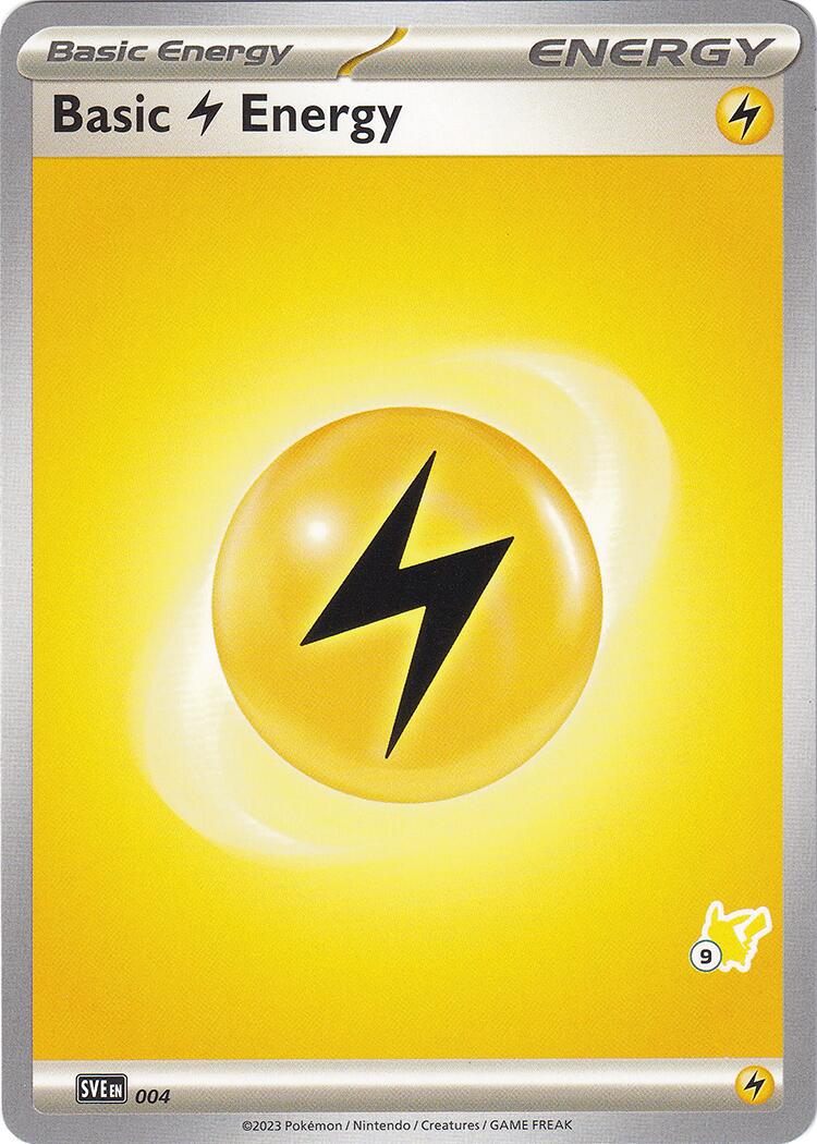 Basic Lightning Energy (004) (Pikachu Stamp #9) [Battle Academy 2024] | Jomio and Rueliete's Cards and Comics