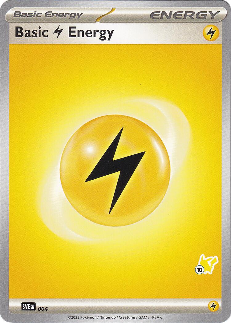 Basic Lightning Energy (004) (Pikachu Stamp #10) [Battle Academy 2024] | Jomio and Rueliete's Cards and Comics