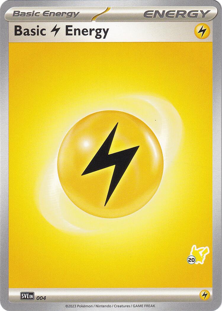 Basic Lightning Energy (004) (Pikachu Stamp #20) [Battle Academy 2024] | Jomio and Rueliete's Cards and Comics