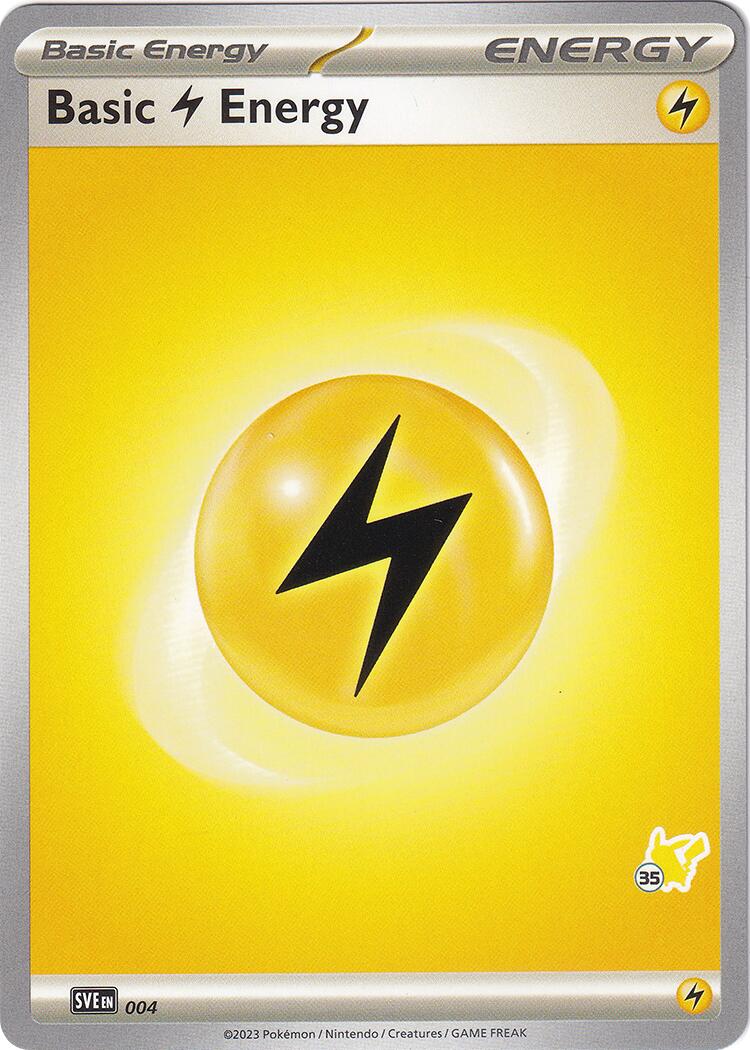 Basic Lightning Energy (004) (Pikachu Stamp #35) [Battle Academy 2024] | Jomio and Rueliete's Cards and Comics
