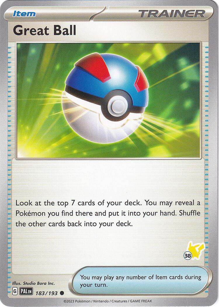 Great Ball (183/193) (Pikachu Stamp #38) [Battle Academy 2024] | Jomio and Rueliete's Cards and Comics
