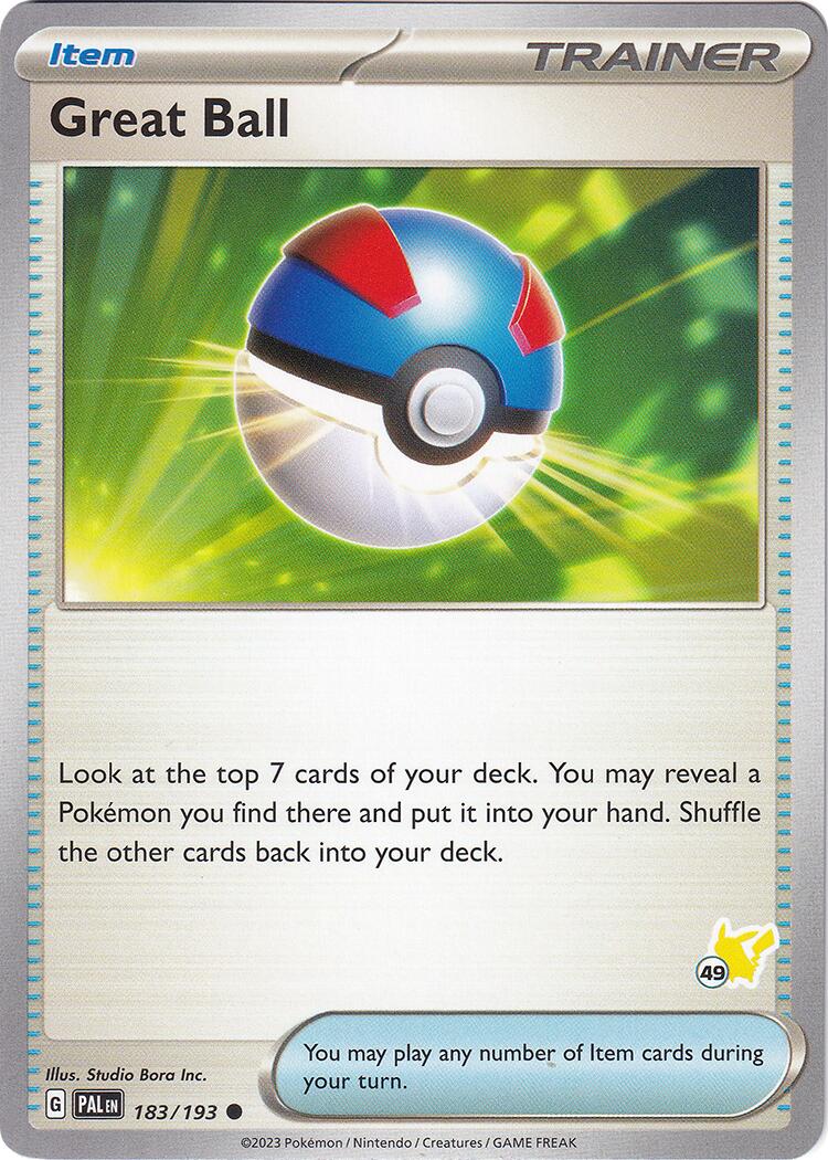 Great Ball (183/193) (Pikachu Stamp #49) [Battle Academy 2024] | Jomio and Rueliete's Cards and Comics