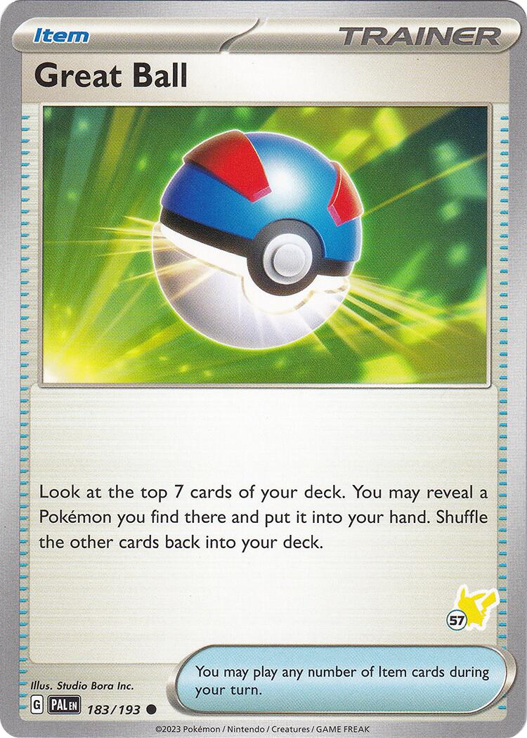 Great Ball (183/193) (Pikachu Stamp #57) [Battle Academy 2024] | Jomio and Rueliete's Cards and Comics