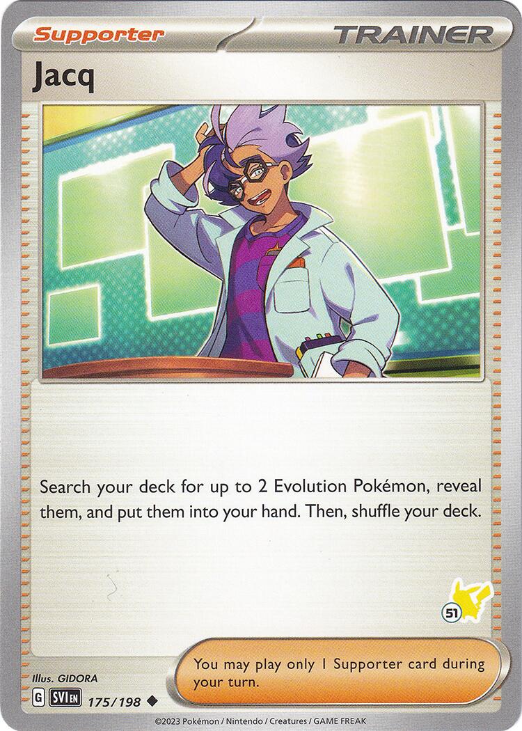 Jacq (175/198) (Pikachu Stamp #51) [Battle Academy 2024] | Jomio and Rueliete's Cards and Comics