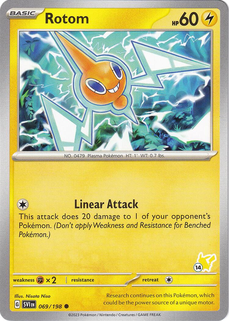 Rotom (069/198) (Pikachu Stamp #14) [Battle Academy 2024] | Jomio and Rueliete's Cards and Comics