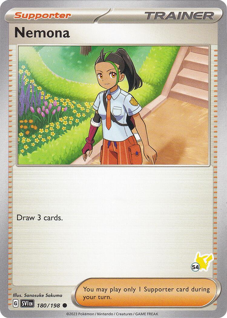 Nemona (180/198) (Pikachu Stamp #54) [Battle Academy 2024] | Jomio and Rueliete's Cards and Comics