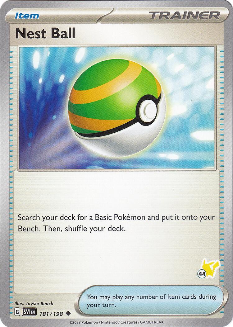 Nest Ball (181/198) (Pikachu Stamp #44) [Battle Academy 2024] | Jomio and Rueliete's Cards and Comics