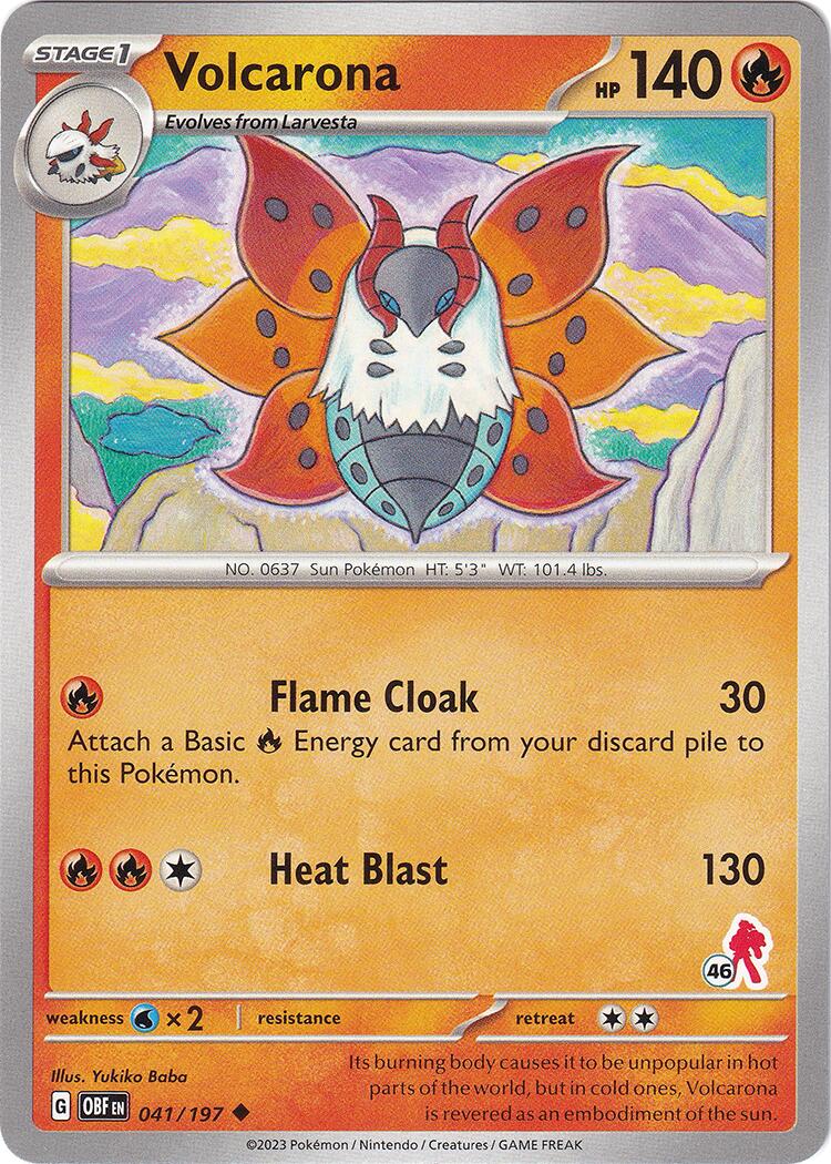 Volcarona (041/197) (Armarouge Stamp #46) [Battle Academy 2024] | Jomio and Rueliete's Cards and Comics