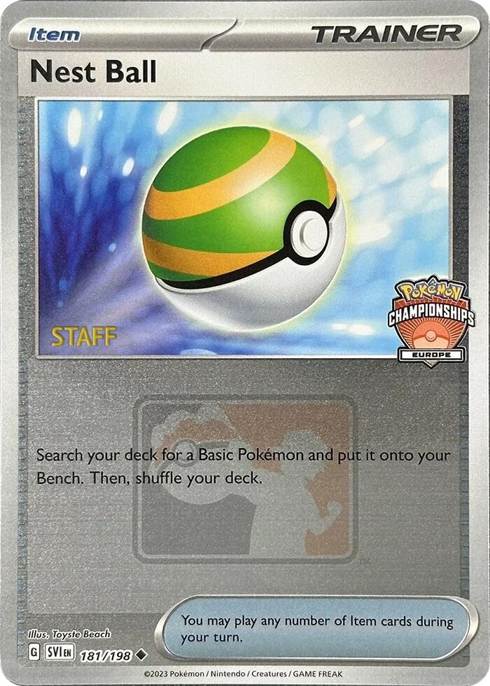 Nest Ball (181/198) (2024 Europe Championships Staff) [League & Championship Cards] | Jomio and Rueliete's Cards and Comics
