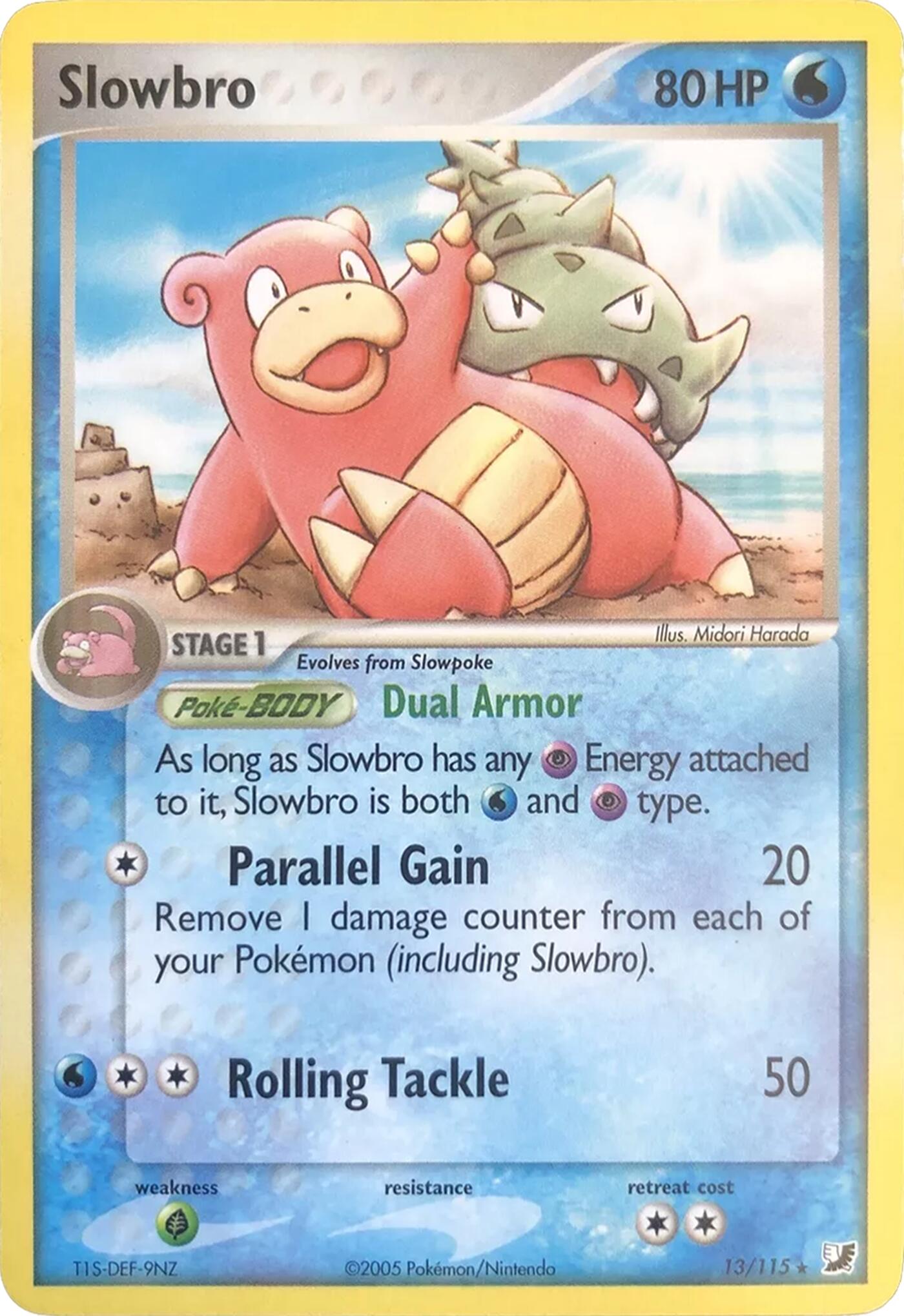 Slowbro (13/115) (Theme Deck Exclusives) [EX: Unseen Forces] | Jomio and Rueliete's Cards and Comics