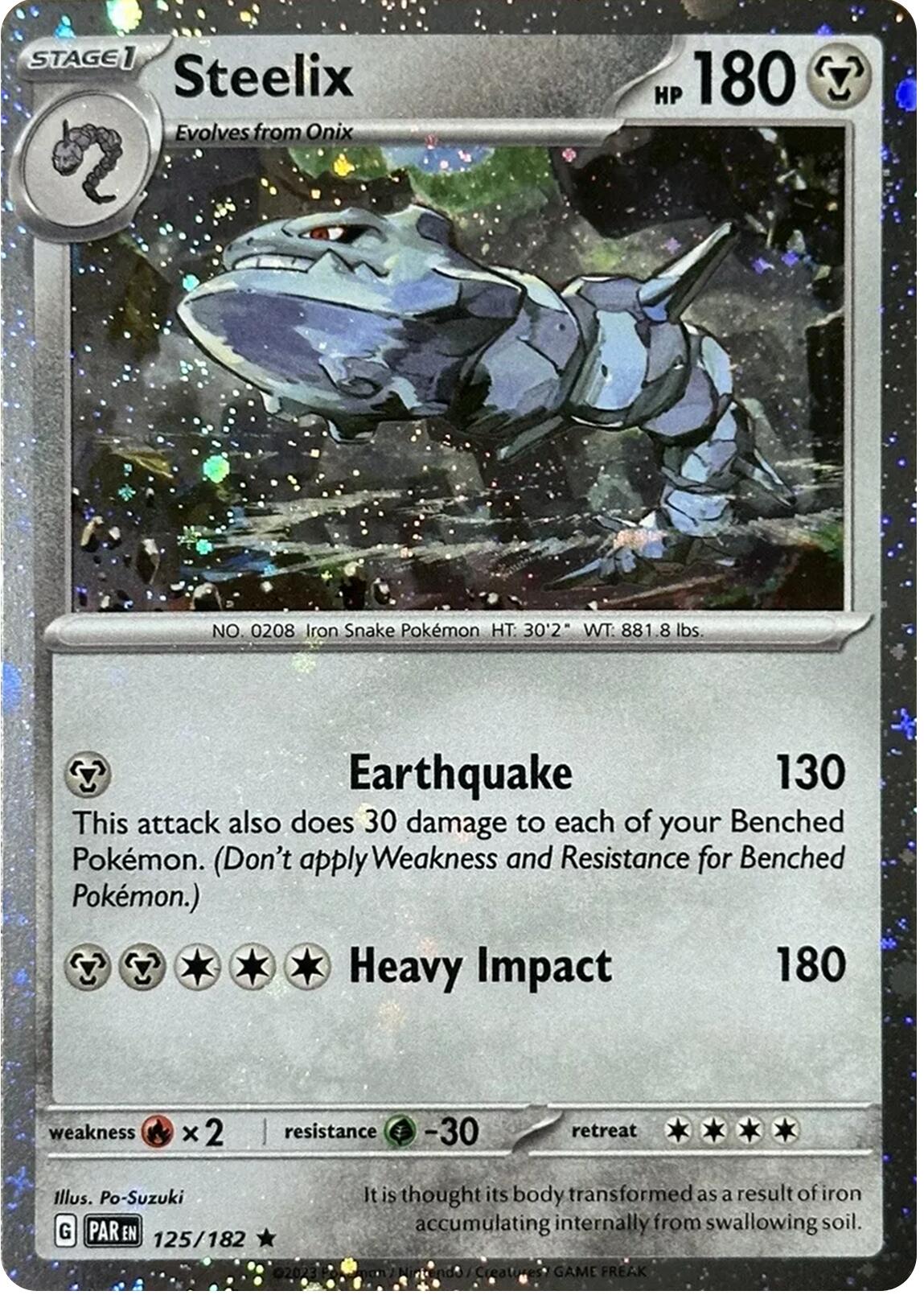 Steelix (125/182) (Cosmos Holo) [Scarlet & Violet: Paradox Rift] | Jomio and Rueliete's Cards and Comics