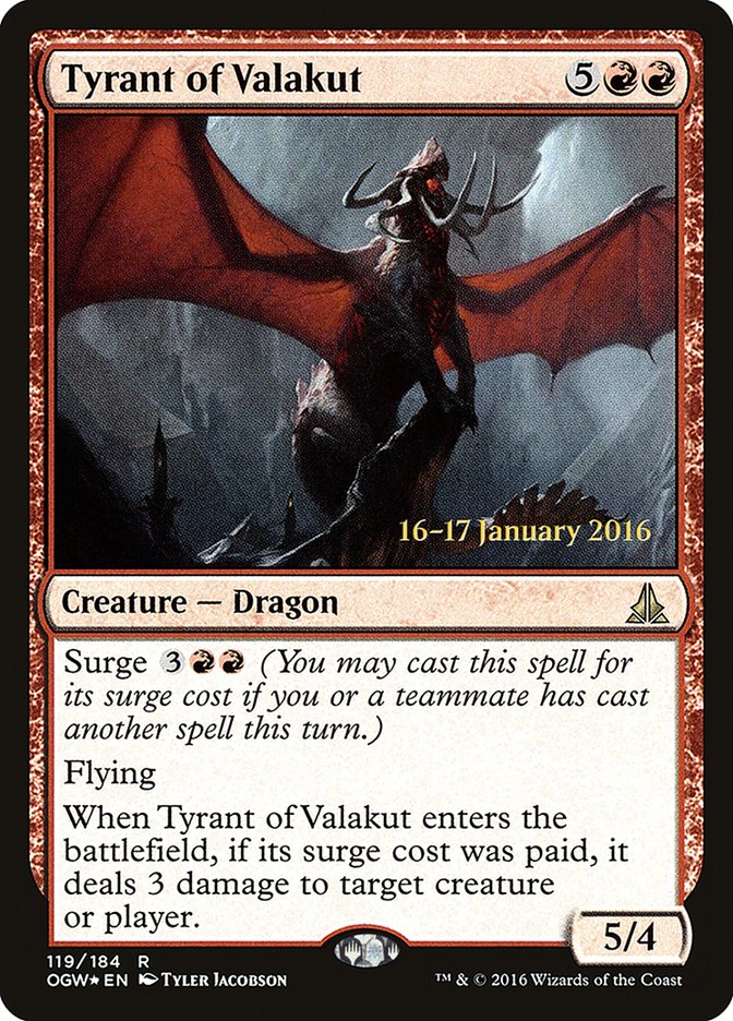 Tyrant of Valakut [Oath of the Gatewatch Prerelease Promos] | Jomio and Rueliete's Cards and Comics