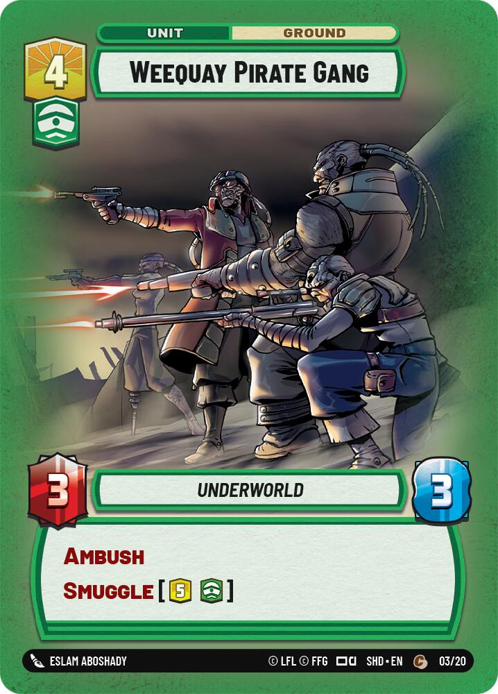 Weequay Pirate Gang (03/20) [Shadows of the Galaxy: Weekly Play] | Jomio and Rueliete's Cards and Comics