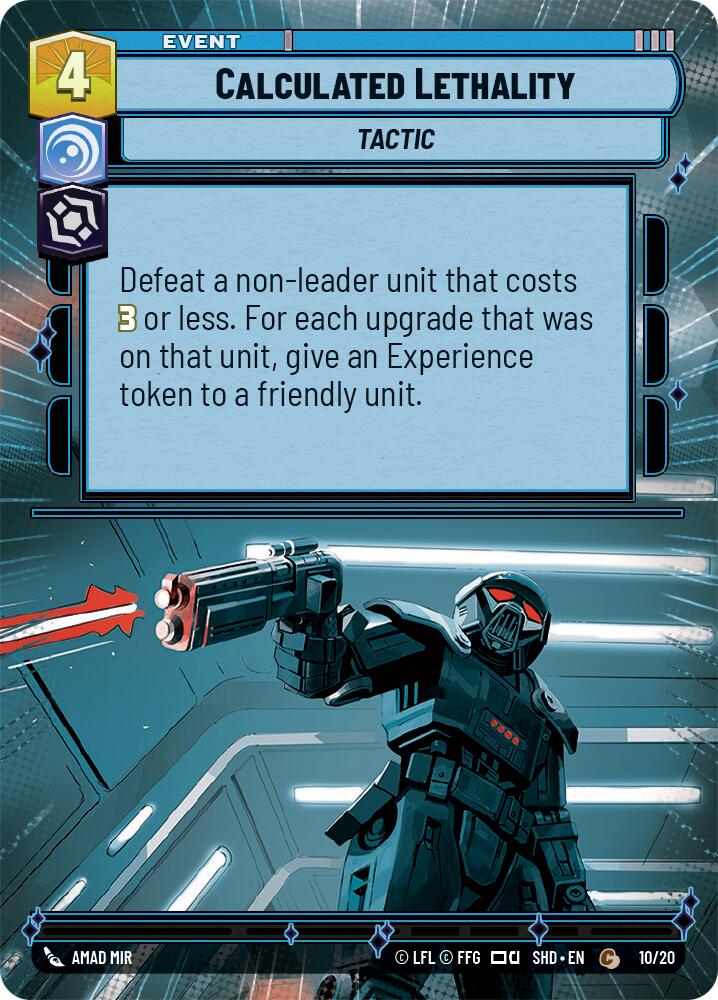 Calculated Lethality (Hyperspace) (10/20) [Shadows of the Galaxy: Weekly Play] | Jomio and Rueliete's Cards and Comics