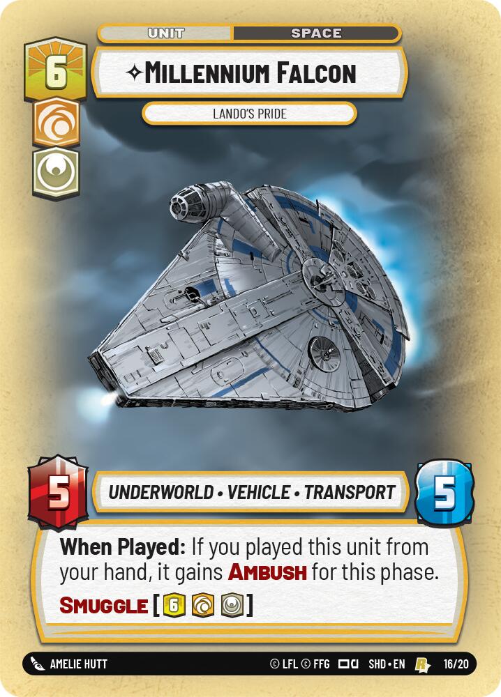 Millennium Falcon - Lando's Pride (16/20) [Shadows of the Galaxy: Weekly Play] | Jomio and Rueliete's Cards and Comics