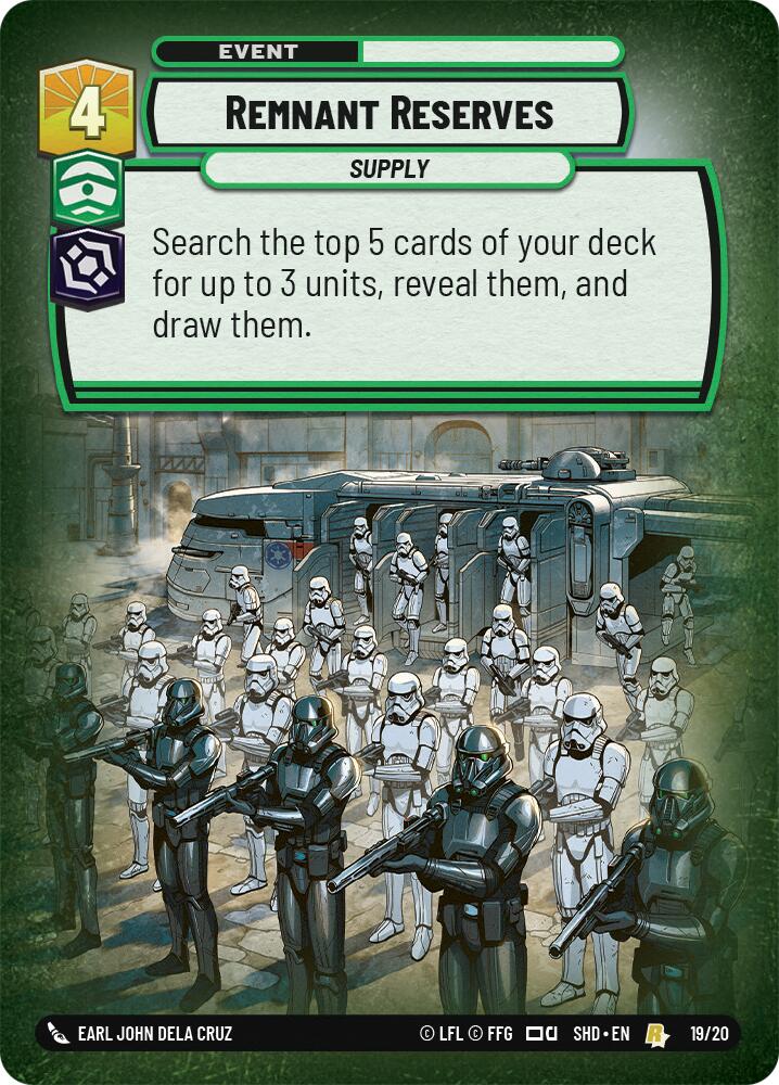 Remnant Reserves (19/20) [Shadows of the Galaxy: Weekly Play] | Jomio and Rueliete's Cards and Comics