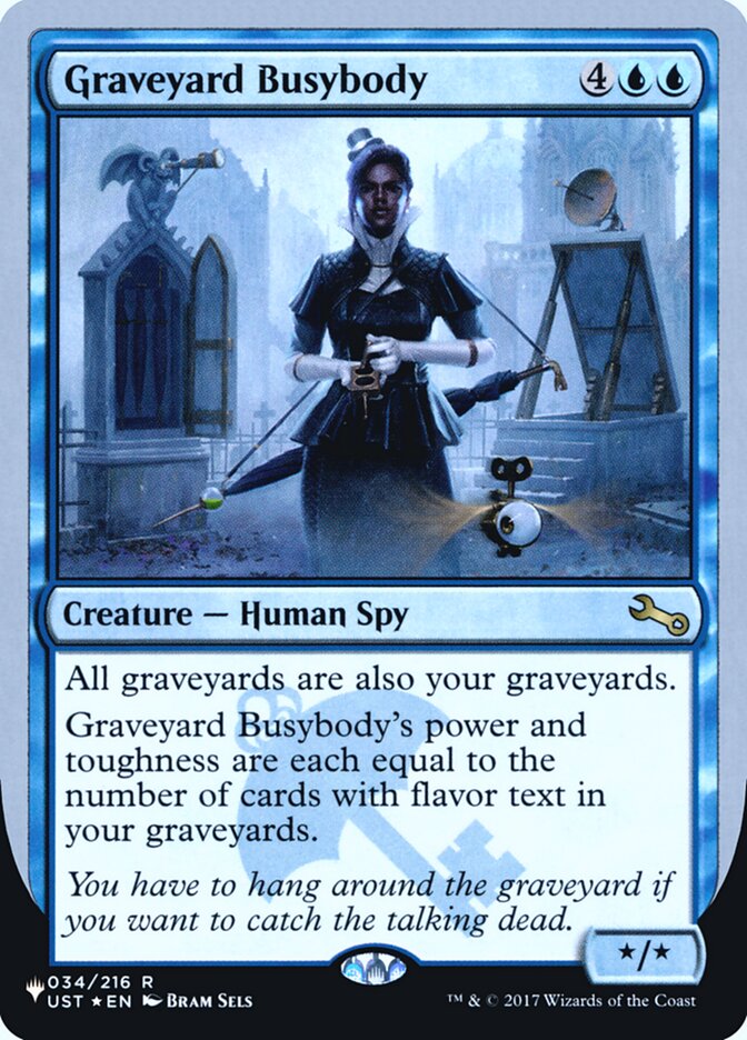 Graveyard Busybody (Unfinity Foil Edition) [The List] | Jomio and Rueliete's Cards and Comics