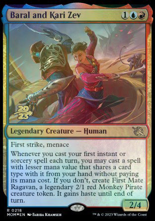 Baral and Kari Zev [March of the Machine Prerelease Promos] | Jomio and Rueliete's Cards and Comics