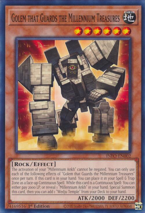 Golem that Guards the Millennium Treasures [INFO-EN002] Common | Jomio and Rueliete's Cards and Comics