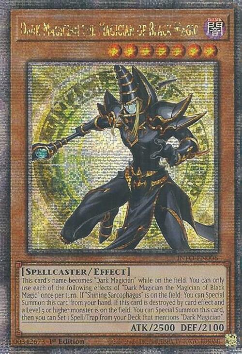Dark Magician the Magician of Black Magic (Quarter Century Secret Rare) [INFO-EN006] Quarter Century Secret Rare | Jomio and Rueliete's Cards and Comics