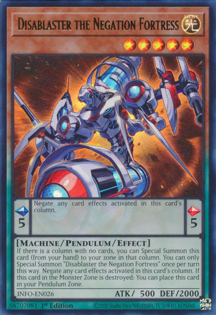 Disablaster the Negation Fortress [INFO-EN026] Ultra Rare | Jomio and Rueliete's Cards and Comics