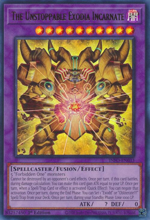 The Unstoppable Exodia Incarnate [INFO-EN033] Ultra Rare | Jomio and Rueliete's Cards and Comics