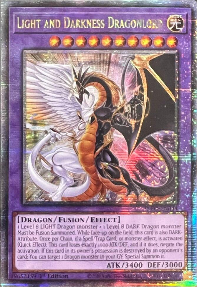 Light and Darkness Dragonlord (Quarter Century Secret Rare) [INFO-EN034] Quarter Century Secret Rare | Jomio and Rueliete's Cards and Comics