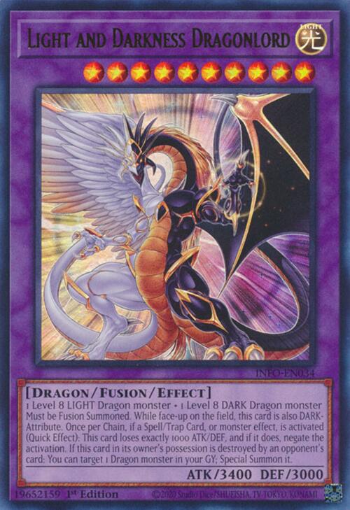 Light and Darkness Dragonlord [INFO-EN034] Ultra Rare | Jomio and Rueliete's Cards and Comics