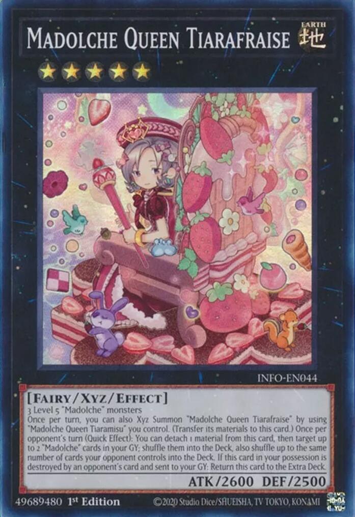 Madolche Queen Tiarafraise [INFO-EN044] Super Rare | Jomio and Rueliete's Cards and Comics