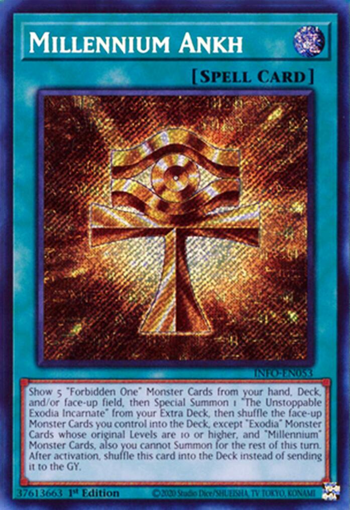 Millennium Ankh [INFO-EN053] Secret Rare | Jomio and Rueliete's Cards and Comics