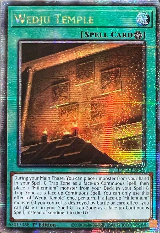 Wedju Temple (Quarter Century Secret Rare) [INFO-EN054] Quarter Century Secret Rare | Jomio and Rueliete's Cards and Comics