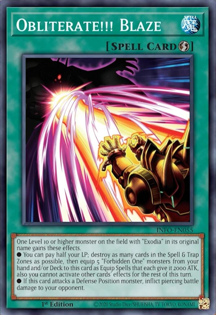 Obliterate!!! Blaze [INFO-EN055] Super Rare | Jomio and Rueliete's Cards and Comics