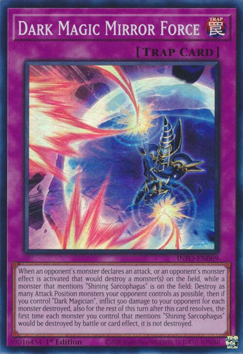 Dark Magic Mirror Force [INFO-EN069] Super Rare | Jomio and Rueliete's Cards and Comics