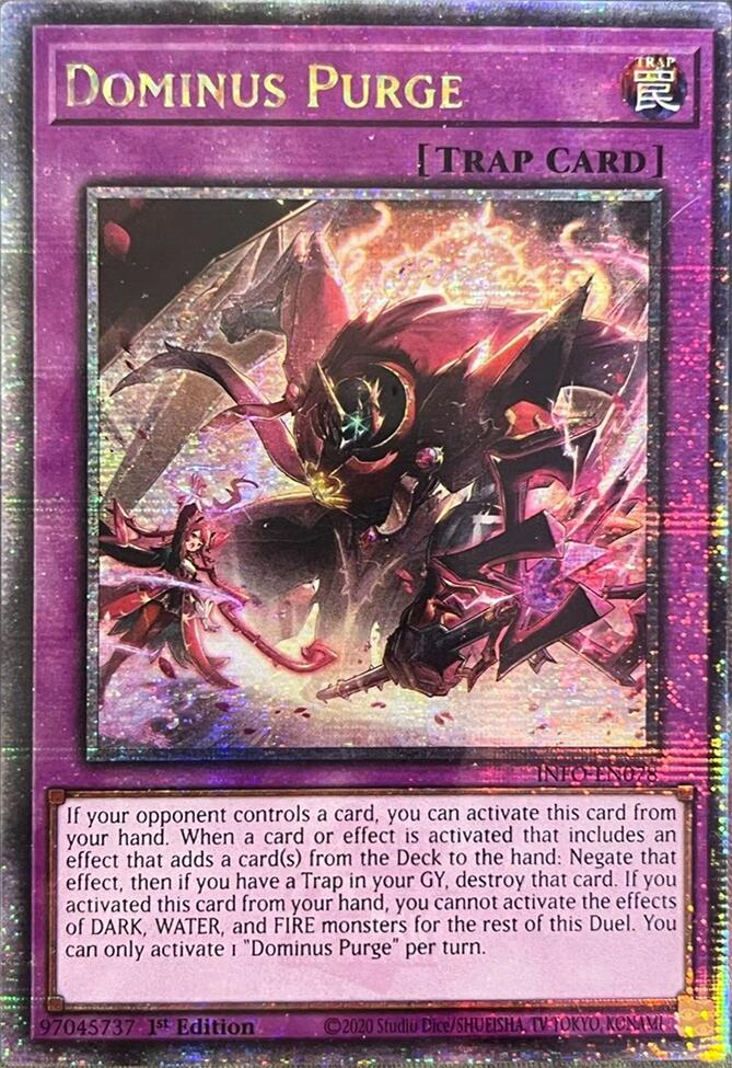Dominus Purge (Quarter Century Secret Rare) [INFO-EN078] Quarter Century Secret Rare | Jomio and Rueliete's Cards and Comics