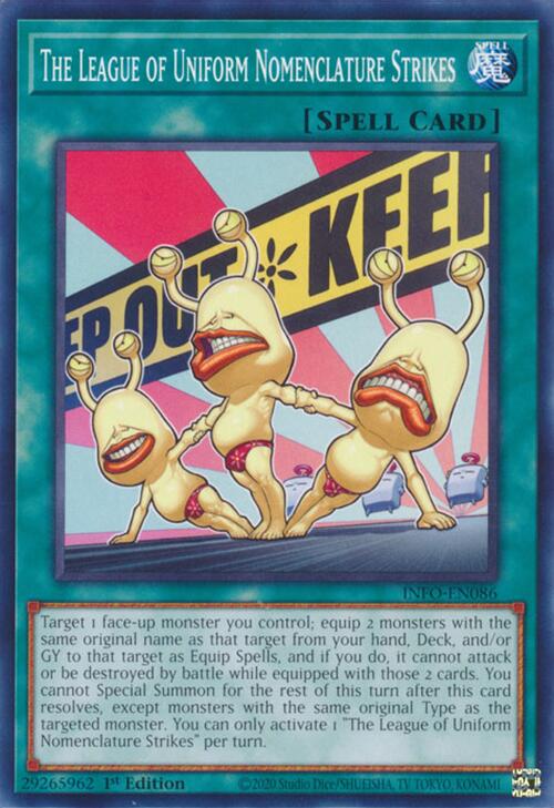The League of Uniform Nomenclature Strikes [INFO-EN086] Common | Jomio and Rueliete's Cards and Comics
