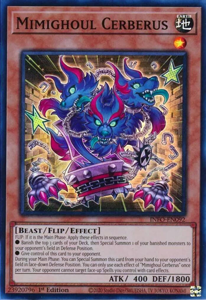 Mimighoul Cerberus [INFO-EN092] Super Rare | Jomio and Rueliete's Cards and Comics
