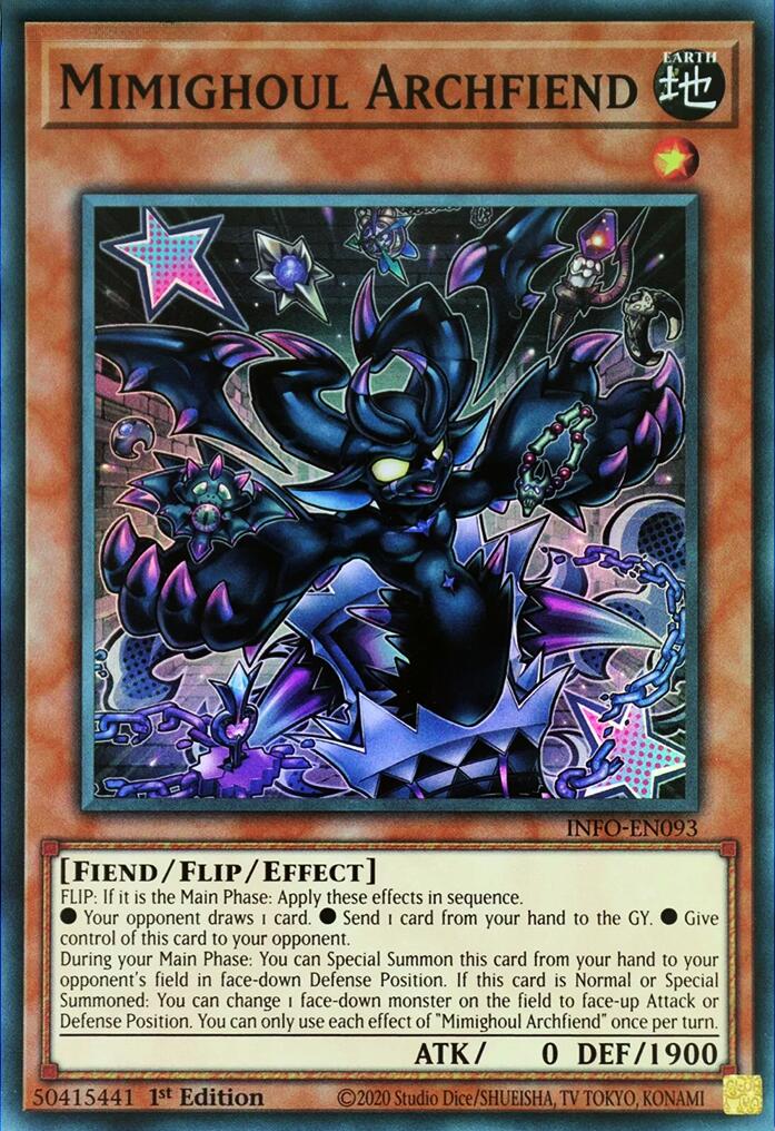 Mimighoul Archfiend [INFO-EN093] Super Rare | Jomio and Rueliete's Cards and Comics